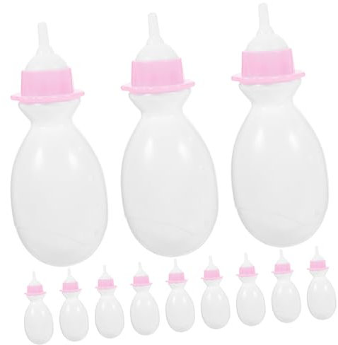 Abaodam 12St Babyflasche kinderspielzeug Mädchenspielzeug Miniatur-Milchflasche Puppe-Flasche Mädchen Spielzeug Mini-Saftflaschen Gefälligkeiten für die Babyparty Wasser aufnehmen