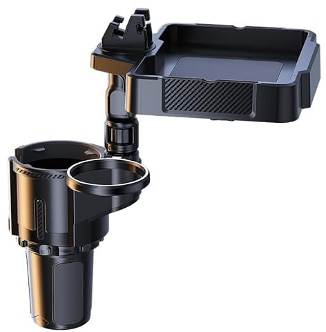 REDVIT Getränkehalter Auto für Proton X50 GMC Ya Kun Saab 9-5 Saab 9-3, 3 in 1 Verstellbarer Auto Getränkehalter Handyhalterung, Becherhalter Auto Multifunktionstisch Getränkehalter Expander,S