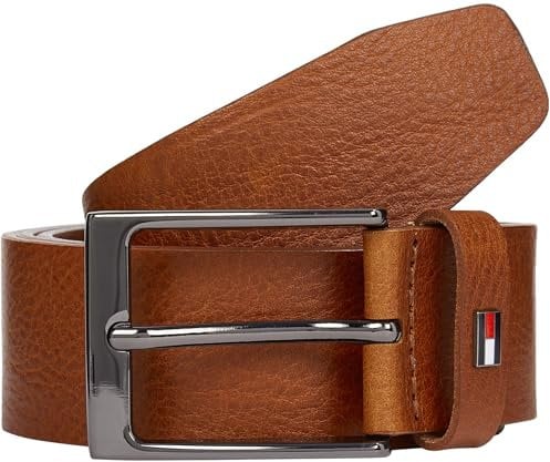 Tommy Hilfiger Herren Gürtel Layton 3,5 cm Ledergürtel, Braun (Cognac), 100 cm