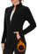 WOWENY Fleecejacke Damen Warm Gefüttert Sweatshirt mit Stehkragen Full Zip Fleece Sweatjacke Leichte Antistatische Für Winter Outdoor Laufen Wandern(Schwarz, S)