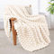 Whale Flotilla Throw Blanket for Sofa with Expanded 3D-Jacquard Pattern, 130X150 CM Fuzzy Soft Cozy Exquisite Blankets or All Season, Warm and Fluffy, Ivory