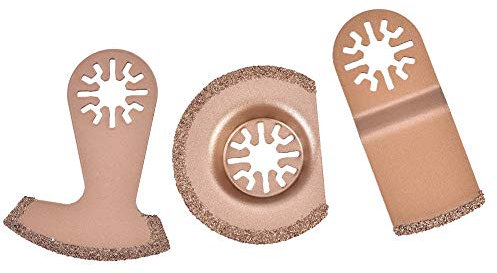 Paquete de 3 cuchillas para multiusos, metal, herramienta multifuncional, juego de accesorios oscilantes, hoja para segmentada, hoja de inmersión para suelos, mortero para
