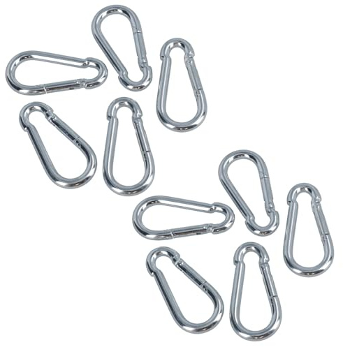 Carabiner Hook Clip Snap Hook Spring Loaded 8mm x 80mm 150kg Capacity