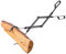 XUCZHAI Kaminzange, Klemmclip, Holzgreifer for Grill, Camping, Feuer, Feuerstellenzange