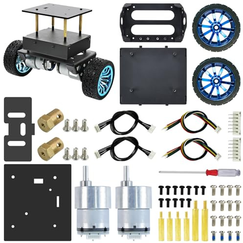 Yahboom STM32 Two-Wheeled Self-Balancing Car Chassis Kit 2WD Intelligent Robot Base Plate 520 Encoder Motor(Battery not included)