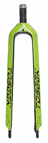 26/27.5/29 3K T800 MTB Forcella Mountain Bike Super Leggera1-1/8 Con Freno A Disco Fisso Full Carbon Tubo Dritto Senza Filettatura Da 28,6 Mm Forcella Anteriore Green,26in