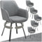 tectake® 6er Set Stuhl drehbar, Esszimmerstühle mit Armlehne, Küchenstühle, Stühle Esszimmer, Drehstühle für Dining Lounge, Esstisch, Schminktisch, Armlehnstuhl, Esszimmermöbel - anthrazit