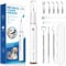 Wrischan Plaque Remover for Teeth, Pet Tooth Brushing Kit with LED Light, Electric Dog Teeth Cleaning Tools 5 Cleaning Mode, Dog Tarter Remover for Plaque Stain Removal, Rechargeable