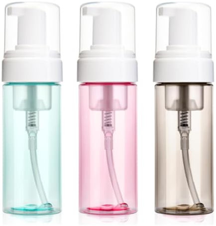 3 Pcs Foaming Soap Dispenser, 60 Ml Pump Bottle,Travel Pump Bottle, Mousse Foam Soap Dispenser, Plastic Empty Foam Bottle, Used For Facial Cleaning, Shampoo, Skin Care