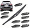 AUTOZOCO Escobillas limpiaparabrisas coche trasero 22.9 cm, escobilla cristal trasero 22.9 cm, escobilla trasero multi adaptador, Compatible con la mayoría vehículos, Incluye 10 adaptadores