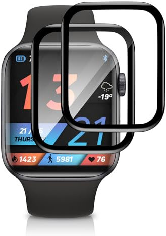2 Stück für Panzerglas für Apple Watch Series 4/5/6/se 40mm Schutzfolie, Flexible TPU Schutzglas für Apple Watch se 40mm Displayschutz, Blasenfrei Selbstheilend für Apple Watch 40mm Displayfolie