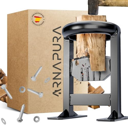 ARNAPURA Holzspalter Manuell | Gefertigt aus Hochfestem Stahl | Anzündholz Spalter | Inklusive Schrauben und Unterlegscheiben