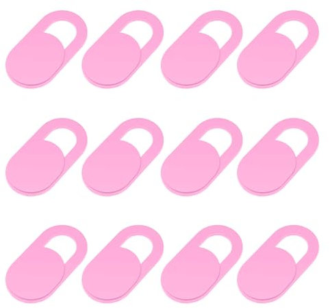WeddHuis 12 Pezzi Copri Webcam per Telefono, Tablet, Laptop, Webcam e Fotocamera Portatile, Protezione della Privacy (Rosa)