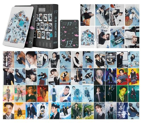 KWIBYBGS 55Pcs Seventeen Fotokarten Seventeen 17 Istnau Hier Neues Album Seventeen Lomo Postkarten Für Fans
