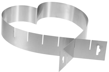 CONGARTENO Verstellbarer Edelstahl Herzform Tortenring Backrahmen Für Kuchenformen Mousse Ringe Rostfrei Für Geburtstags Hochzeitsfeiern Backzubehör