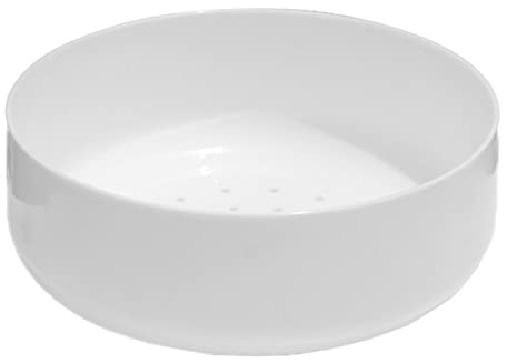 TFixol Pot de fleurs rond blanc en céramique avec plateau en bambou pour décoration de table ou de bureau Blanc