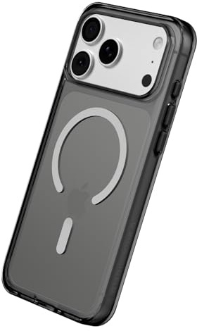 RhinoShield MagSafe-kompatible Hülle für [iPhone 17 Pro Max] | Clear Case - Anti-Vergilbung, Hohe Transparenz, Überragende Magnetkraft, Übertrifft Militär-Fallteststandard - Aschgrau
