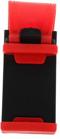 EPIGEIST Portable Steering Wheel Phone Holder Clip Red Rotatable Car Mount Compatible with Phones and Vehicle Models Easy Installation for Driving