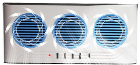 Generico Ventilatore Solare per Auto - Depuratore d'Aria con a LED a Tre Uscite,Ventilatore da Auto | per Viaggi in Camper SUV Furgone Camion Strada Giornaliero