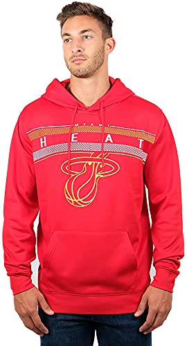 NBA Herren Fleece Hoodie Pullover Sweatshirt Poly Midtown, Herren, Midtown Hoodie,GHM1461F-MH-Small, rot, Small