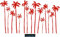 CLICKANDPRINT Aufkleber » Unter Palmen, 130x71,5cm, Hellrot • Dekoaufkleber/Autoaufkleber/Sticker/Decal/Vinyl