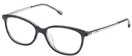 Loewe Unisex-Erwachsene VLW961M53GB7Y Brillengestelle, Blau (Shiny Blu Horn), 55