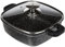 Kamberg - Faitout carré 20 x 20 cm - Fonte d'aluminium - Revêtement pierre - Couvercle en Verre - Tous Feux dont Induction - Sans PFOA - 0008100, Noir