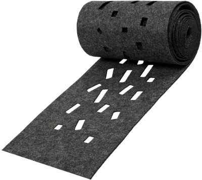 Zaundruck einzelner Sichtschutzstreifen aus Techno-Vlies - nachhaltiger Sichtschutz mit Laser Ornament - Windschutz 2,6 m x 19 cm - Sichtschutz-Rolle - Florenz Criss Cross