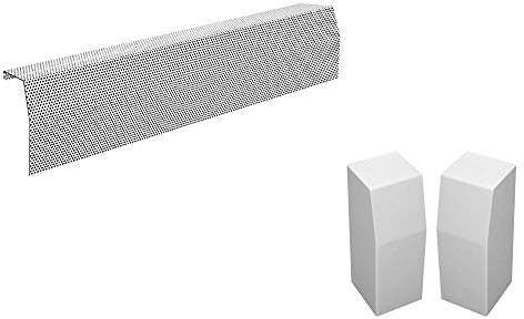 Premium Series - Cubierta para calentador de placa base (acero galvanizado), color blanco