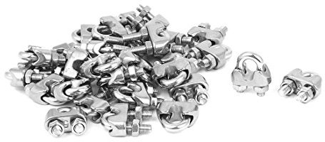 Aexit Metall Sattelklemme Kabelclip Silberfarbe 30 Stücke für 5mm Drahtseil (f476d043870db4f19a888b5280282e10)