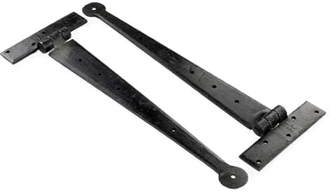 Hand Forged Tee Hinge Strap T Hinge Beeswax Penny End Finish Sold in Pairs New (15)