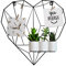 Gadgy Rejilla Decorativa en Forma de Corazón | Marco Fotos Pared de Metal con Accesorios | Marcos de Fotos para Pared | Decoración Hogar Estilo Nórdico
