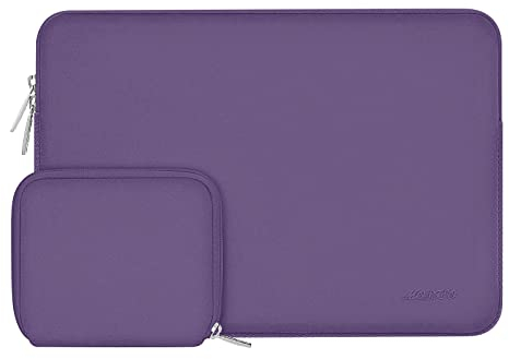 MOSISO Laptop Case 13.3 inch, 13-13.3 inch Laptop Sleeve Bag Compatible with MacBook Air/Pro 13 / Pro 14, HP Dell ASUS Lenovo Notebook, Neoprene Computer Sleeve Bag with Small Case, Grape Purple