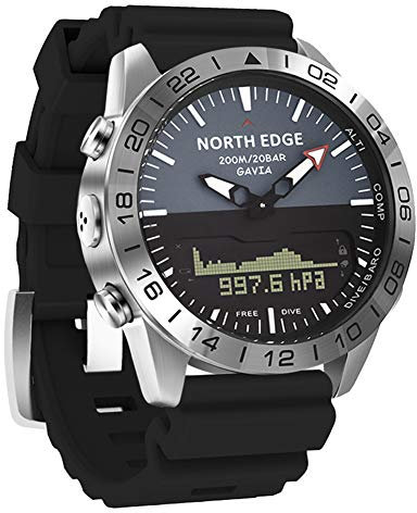 Orologio militare intelligente da uomo Orologio sportivo da esterno elettronico Orologio da polso subacqueo impermeabile da 200 m con profondità di 50 m con cronometro Bussola Calorie (Black)