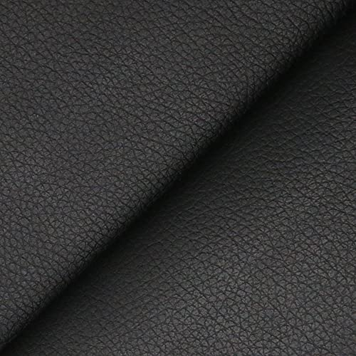 DESHOME Chiara - Tessuto al Metro Similpelle Idrorepellente anti-screpolatura Stoffa in Ecopelle h 140 cm per rivestimento divani, cuscini, tappezzeria (Nero, 1 metro)