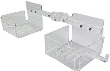 IKONA Porta Shampoo per Saliscendi Doccia in Plexiglass | Mensola Doccia Portasapone Portaoggetti Resistente ed Elegante| Disegnato e Prodotto in Italia (H. 12 cm x L. 38 cm x H. 12 cm - Ø 2,5 cm)