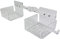 IKONA Porta Shampoo per Saliscendi Doccia in Plexiglass | Mensola Doccia Portasapone Portaoggetti Resistente ed Elegante| Disegnato e Prodotto in Italia (H. 12 cm x L. 38 cm x H. 12 cm - Ø 2,5 cm)