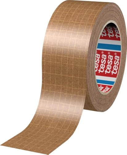 tesa 60013B5025 TESAPACK Papier mit braunen Filamenten, 25 m x 50 mm, mehrfarbig