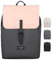 LARKSON Rucksack Damen Klein Grau Rosa - Ida - Kleiner Damenrucksack für Freizeit, Uni oder City - Mit Laptop Fach (bis 13 Zoll) - Elegant & Nachhaltig - Wasserabweisend