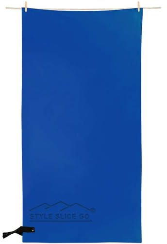 Style Slice Microfibre Towel - Quick Dry Compact Lightweight Sand Free Beach Towel for Sports Travel Camping Swimming Gym Yoga - Sapphire Extra Large XXL 200x100cm