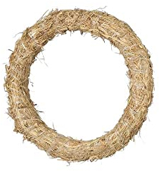 APAC 30cm Straw Ring Christmas Decorations Wreath Frame Seasonal Decorations Base for DIY Craft Floral Arrangements