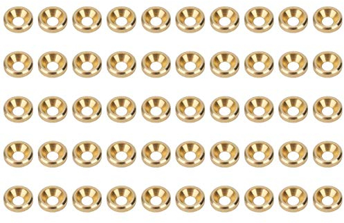 50 Stück Senkkopfschrauben Unterlegscheiben Senkkopf Unterlegscheiben CNC Reinkupfer Flachkopfdichtung für Industriebedarf (M6)