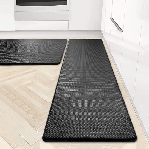 Artnice Kitchen Rugs and Mats Set, Anti Fatigue Standing Desk Mat | 0.47 Thick Ergonomic Mats, Memory Foam Kitchen Floor Rugs for Office, Sink, Laundry