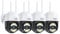 ZOSI Pan/Tilt WLAN Überwachungskamera Aussen 4er Set, 2K Kabellose IP Kamera mit Plug-in Strom, 355°/140° Schwenkbar, Personenerkennung, C289
