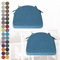 PHUSTJKL 2er Set Stuhlkissen Halbrund Stuhlauflage mit Bändern für Esszimmer, Waschbare rutschfest Sitzkissen mit Reißverschluss für Indoor Zuhause Büro Küche (40x38x38x3cm Navy Blau)