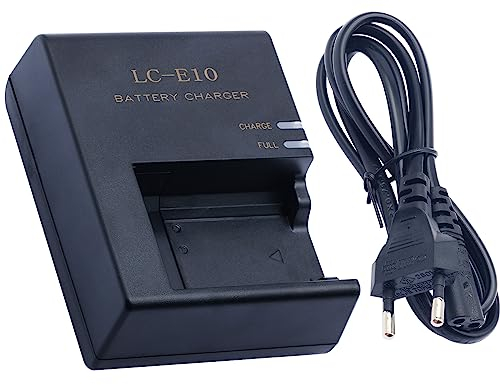 LC-E10 Schnell-Ladegerät für Canon LC-E10 LP-E10 LC-E10E Akkus für EOS Rebel T100 1500D 2000D 3000D 4000D 1300D 1200D 1100D T3 T5 T6 T7 Kiss X50 X70 X80 X90 Kameras Stromversorgung