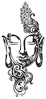 HUANYIN Buddha Wandtattoo, großer Gautama Buddha Kopf, Yoga Hall Wandtattoo, Wohnzimmer, Shakyamuni Gebet religiöser Wandaufkleber, 94x42cm