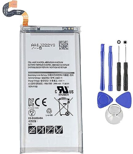ELLENNE - Akku kompatibel mit Samsung S8 G950F GALAXY EB-BG950ABE mit hoher Kapazität 3000 mAh inklusive Schraubendreher-Set