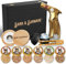 Bark & Barware Premium Cocktail Smoker Kit mit Fackel - Schwarze Holzbox, Gold Werkzeuge, 6 Geschmacksrichtungen Chips - Old Fashioned Bourbon Smoker Kit - (kein Butan) Whisky Geschenke für Männer -