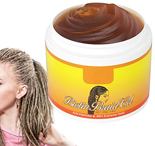Flechten Haargel, Haar Finishing Gel, Nicht Fettender Fly Away Haarbändiger, 250 Ml Styling Gel Für Flechter, Halten Braid Conditioning Gel Edge Styling Wax Für Fly Away & Edge Frizz Hair